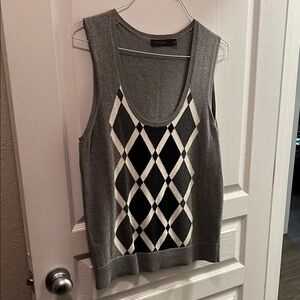 The Limited Gray Argyle Sweater Vest